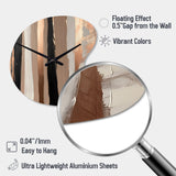 Brown And Black Beyond Boundaries IV - Asymmetric Metal Wall Clock