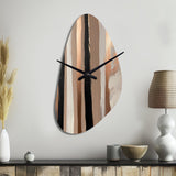 Brown And Black Beyond Boundaries IV - Asymmetric Metal Wall Clock