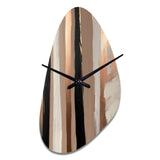 Brown And Black Beyond Boundaries IV - Asymmetric Metal Wall Clock