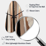 Brown And Black Beyond Boundaries IV - Asymmetric Metal Wall Clock