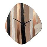 Brown And Black Beyond Boundaries IV - Asymmetric Metal Wall Clock