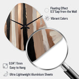 Brown And Black Beyond Boundaries IV - Asymmetric Metal Wall Clock