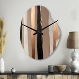 Brown And Black Beyond Boundaries IV - Asymmetric Metal Wall Clock