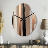 Brown And Black Beyond Boundaries IV - Asymmetric Metal Wall Clock