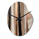 Brown And Black Beyond Boundaries IV - Asymmetric Metal Wall Clock