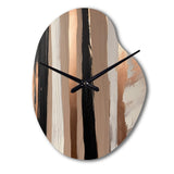 Brown And Black Beyond Boundaries IV - Asymmetric Metal Wall Clock