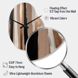 Brown And Black Beyond Boundaries IV - Asymmetric Metal Wall Clock