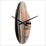 Rose gold And Pink Forms In Contemporary I - Asymmetric Metal Wall Clock