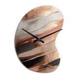 Rose gold And Pink Forms In Contemporary II - Asymmetric Metal Wall Clock