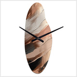 Rose gold And Pink Forms In Contemporary II - Asymmetric Metal Wall Clock