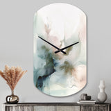 Green And Cream Essence Of Modernity II - Asymmetric Metal Wall Clock