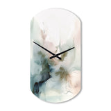 Green And Cream Essence Of Modernity II - Asymmetric Metal Wall Clock