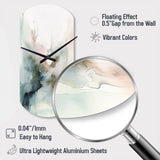 Green And Cream Essence Of Modernity II - Asymmetric Metal Wall Clock