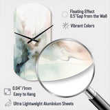 Green And Cream Essence Of Modernity II - Asymmetric Metal Wall Clock