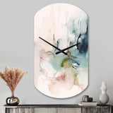 Green And Cream Essence Of Modernity IV - Asymmetric Metal Wall Clock