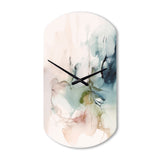 Green And Cream Essence Of Modernity IV - Asymmetric Metal Wall Clock