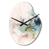 Green And Cream Essence Of Modernity IV - Asymmetric Metal Wall Clock