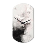 White Twist Watercolor III - Asymmetric Metal Wall Clock