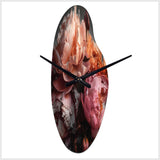 Orange Pink Peonies Blooming - Asymmetric Metal Wall Clock