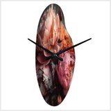 Orange Pink Peonies Blooming - Asymmetric Metal Wall Clock
