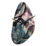 Green Serenade Of Succulents I - Asymmetric Metal Wall Clock