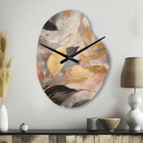 Gold Herb Elixir - Asymmetric Metal Wall Clock