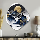 Golden Horizon - Asymmetric Metal Wall Clock