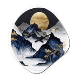 Golden Horizon - Asymmetric Metal Wall Clock