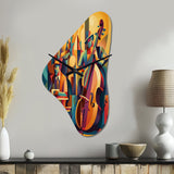 Jazz Band Performance I - Asymmetric Metal Wall Clock