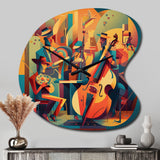 Jazz Band Performance II - Asymmetric Metal Wall Clock