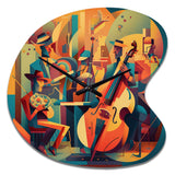 Jazz Band Performance II - Asymmetric Metal Wall Clock