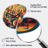 Jazz Band Performance II - Asymmetric Metal Wall Clock