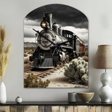 Train On The Track I - Asymmetric Metal Wall Clock