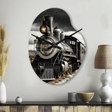 Train On The Track I - Asymmetric Metal Wall Clock