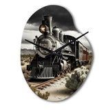 Train On The Track I - Asymmetric Metal Wall Clock