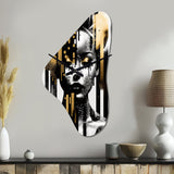 Golden Fluidity Of Womanhood IV - Asymmetric Metal Wall Clock