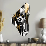 Golden Fluidity Of Womanhood IV - Asymmetric Metal Wall Clock