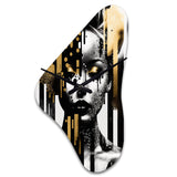 Golden Fluidity Of Womanhood IV - Asymmetric Metal Wall Clock