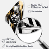 Golden Fluidity Of Womanhood IV - Asymmetric Metal Wall Clock