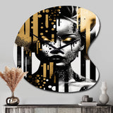 Golden Fluidity Of Womanhood IV - Asymmetric Metal Wall Clock