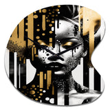 Golden Fluidity Of Womanhood IV - Asymmetric Metal Wall Clock