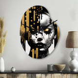 Golden Fluidity Of Womanhood IV - Asymmetric Metal Wall Clock