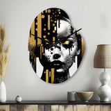 Golden Fluidity Of Womanhood IV - Asymmetric Metal Wall Clock
