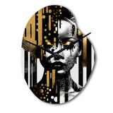 Golden Fluidity Of Womanhood IV - Asymmetric Metal Wall Clock