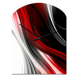 Red Black Infinite Ripples I - Asymmetric Metal Wall Clock