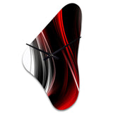 Red Black Infinite Ripples II - Asymmetric Metal Wall Clock