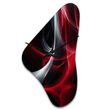 Red Black Contemplative Abstraction X - Asymmetric Metal Wall Clock