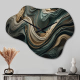 Wave Twist Abstract Artwork - Asymmetric Metal Wall Clock