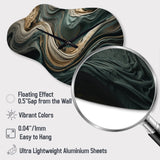 Wave Twist Abstract Artwork - Asymmetric Metal Wall Clock