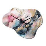 Exploring The Depths Of Blue Geode I - Asymmetric Metal Wall Clock